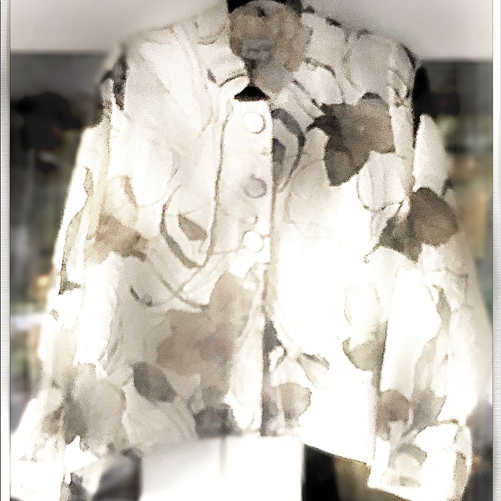 Joseph Ribkoff organza floral mesh jacket
